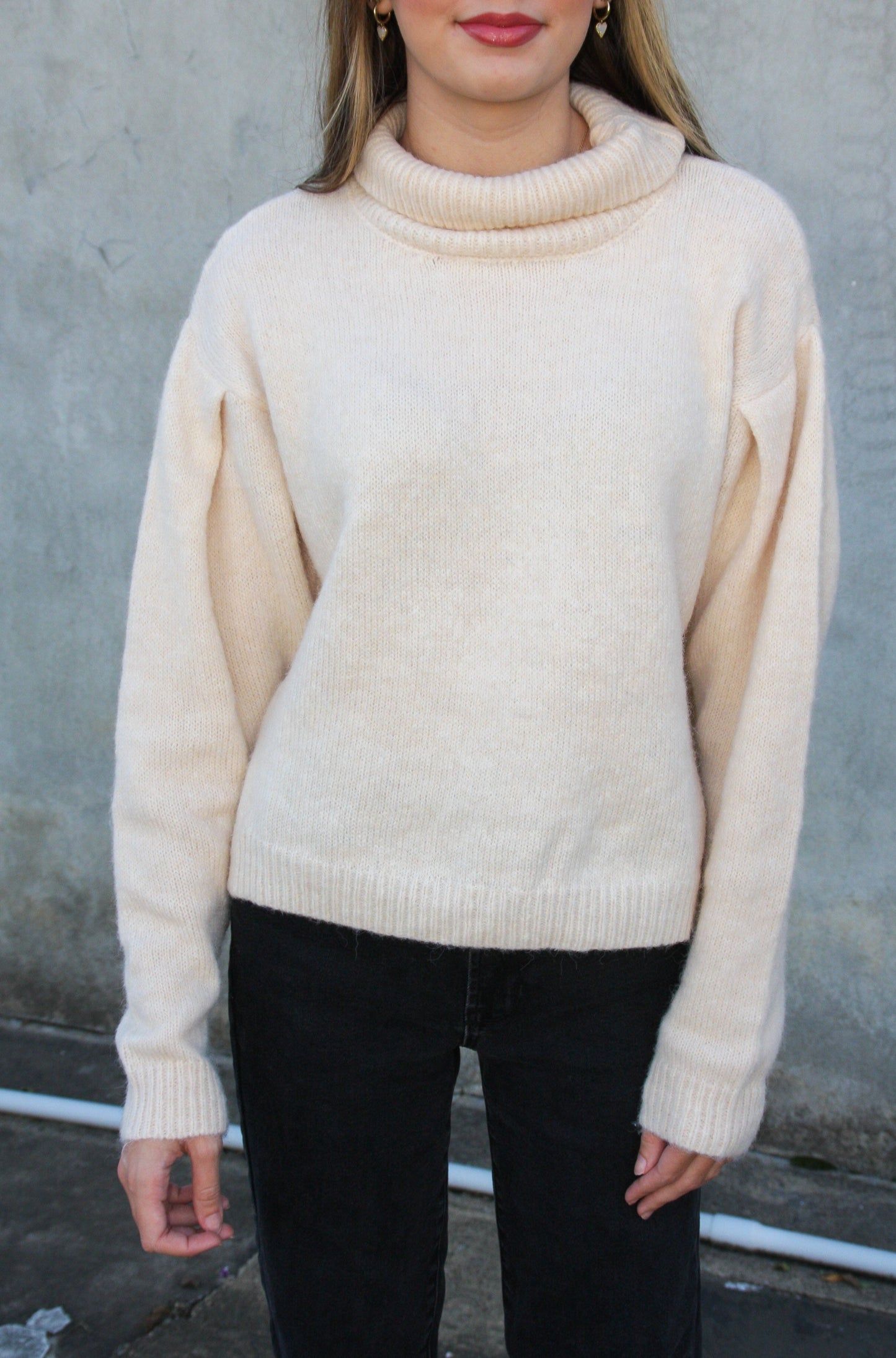 "Cozy Cream" Turtleneck Sweater