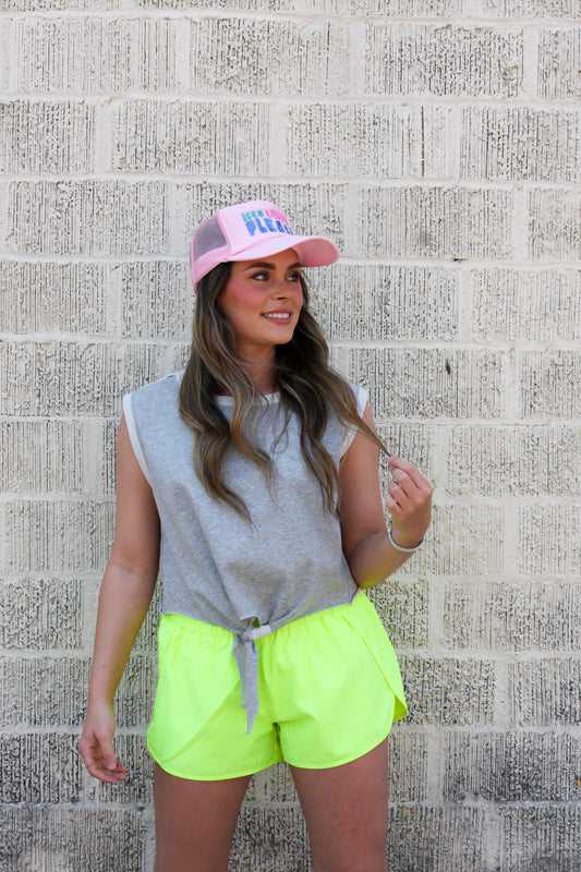 "Blinded By Cuteness" Neon Shorts